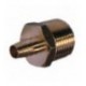 RACCORDO PORTAGOMMA Diam. 1/4M Diam. 8 OTTONE