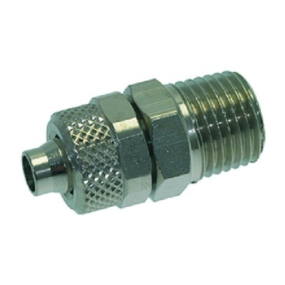 RACCORDO DIRITTO 1/4M Diam. 8/6 NICHELATO
