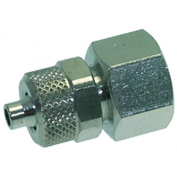 RACCORDO DIRITTO 1/8F Diam. 6/4 NICHELATO