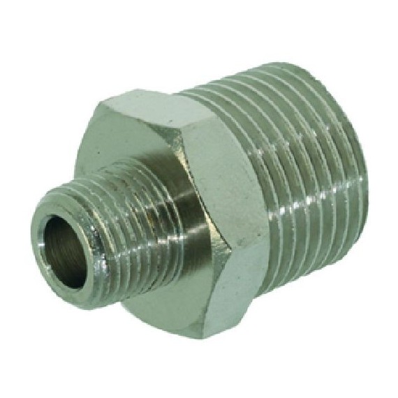 RACCORDO Diam. 1/4M-3/8M NICHELATO