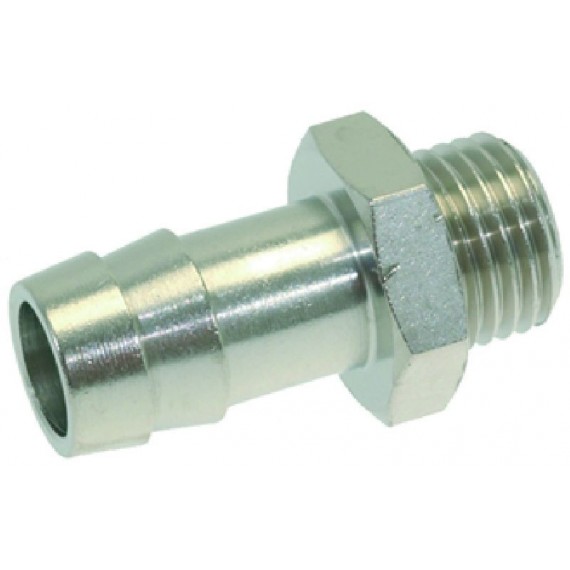 RACCORDO PORTAGOMMA Diam. 1/4M Diam. 12 NICHEL