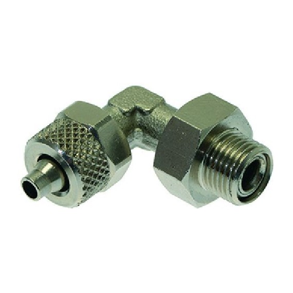 RACCORDO AD ANGOLO 1/8M Diam. 6/4 NICHEL
