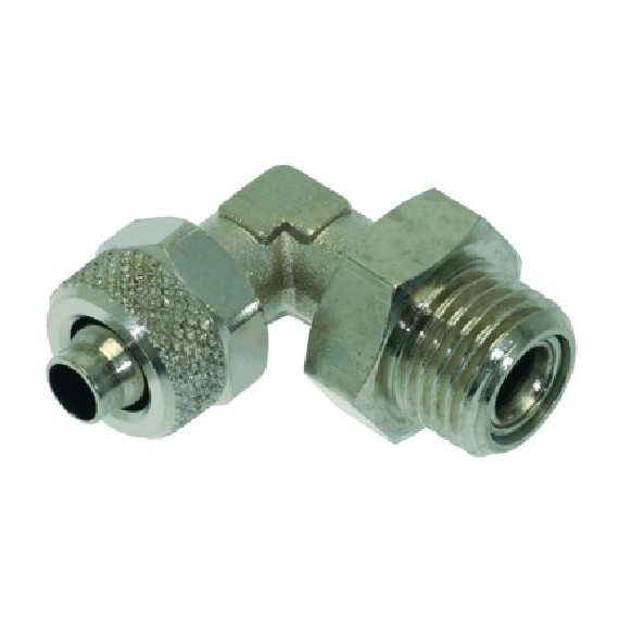 RACCORDO AD ANGOLO 1/4M Diam. 8/6 NICHEL
