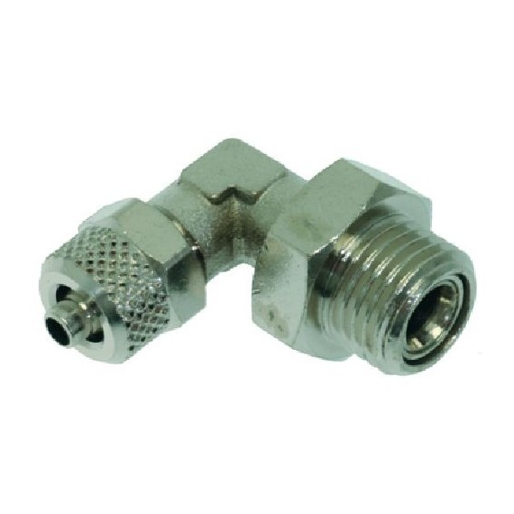 RACCORDO AD ANGOLO 1/4M Diam. 6/4 NICHEL