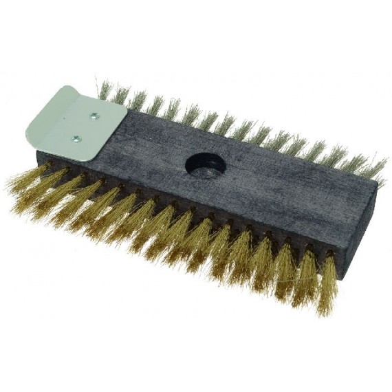 SPAZZOLA DOPPIA INOX-OTTONE 21x10,5 cm