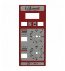TARGA MECCANICA GRIGIA-ROSSA 315x135 mm