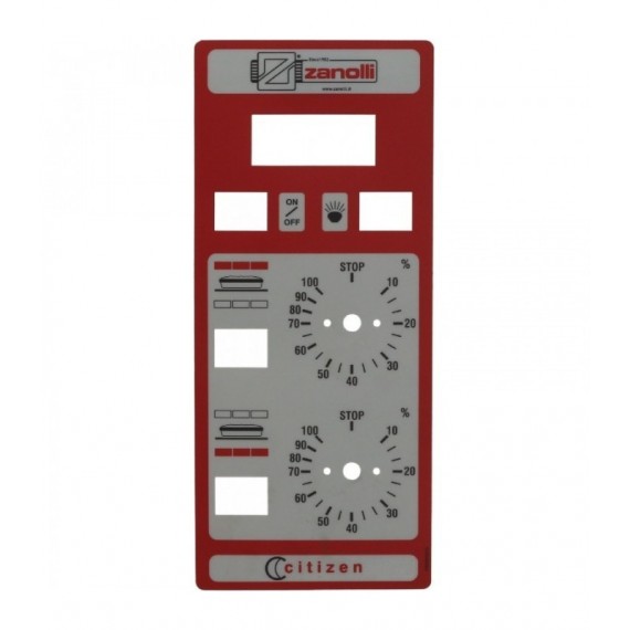 TARGA MECCANICA GRIGIA-ROSSA 315x135 mm