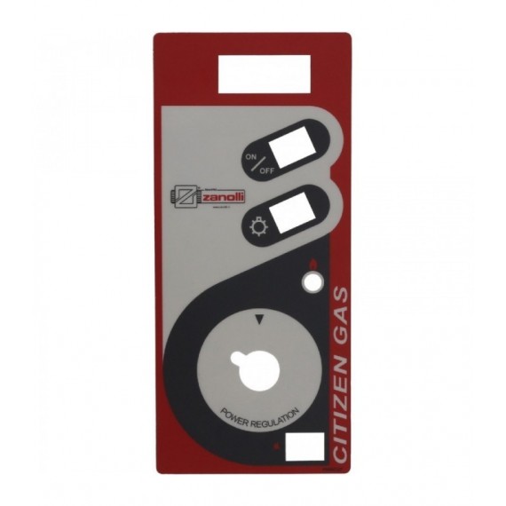 TARGA COMANDI GRIGIA-ROSSA 340x150 mm