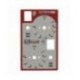 TARGA MECCANICA GRIGIA-ROSSA 185x113 mm