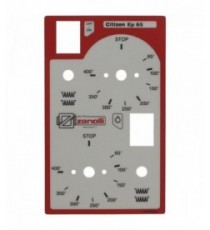 TARGA MECCANICA GRIGIA-ROSSA 185x113 mm