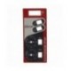 TARGA MECCANICA GRIGIA-ROSSA 315x135 mm