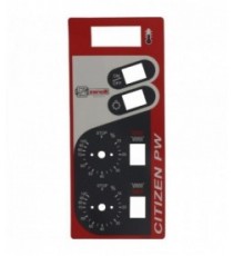 TARGA MECCANICA GRIGIA-ROSSA 315x135 mm