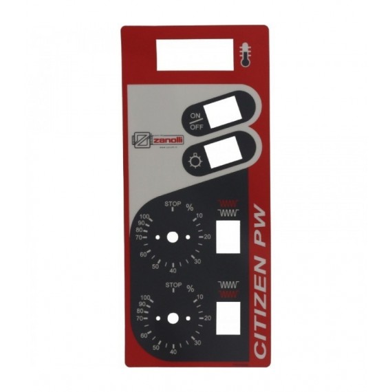 TARGA MECCANICA GRIGIA-ROSSA 315x135 mm