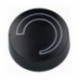 MANOPOLA NERA Diam. 41 mm SERIGRAFATA