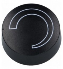 MANOPOLA NERA Diam. 41 mm SERIGRAFATA