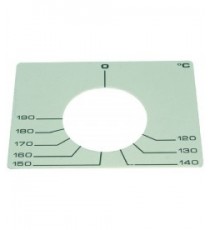 TARGA ADESIVA PER TERMOSTATO 120-190C