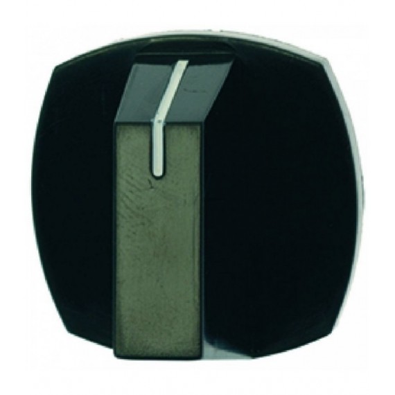 MANOPOLA NERA ABS 38x38 mm