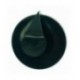 MANOPOLA NERA ABS Diam. 33 mm