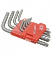 KIT 9 CHIAVI ESAGONALI TORX CON FORO