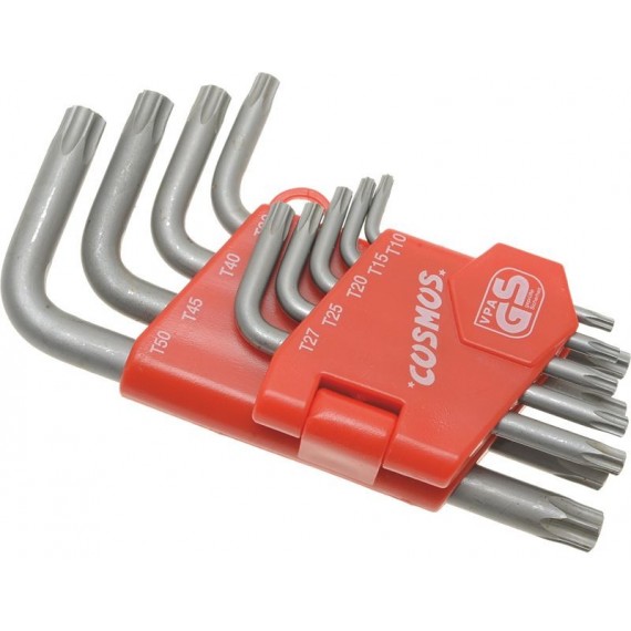 KIT 9 CHIAVI ESAGONALI TORX CON FORO