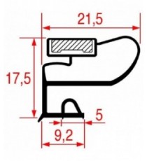 GUARNIZIONE MEZZO BORDO 424x198 mm
