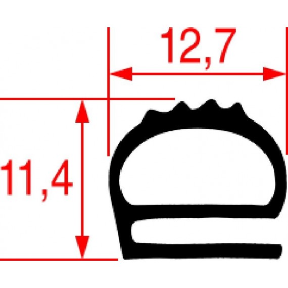 GUARNIZIONE PORTA FORNO 570x290 mm