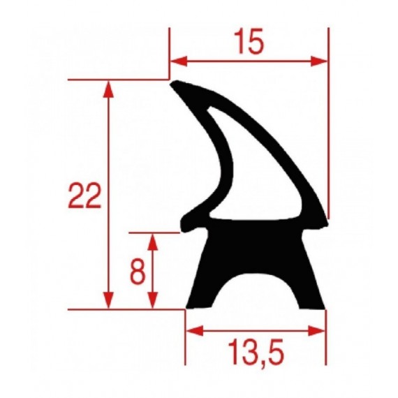 GUARNIZIONE PORTA FORNO 745x465 mm