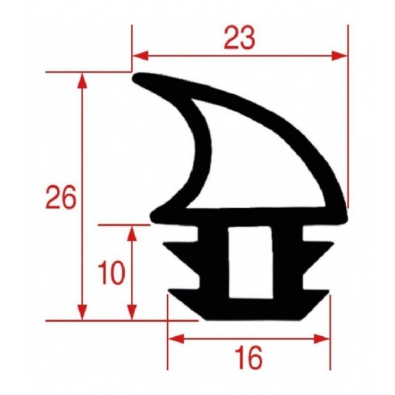 GUARNIZIONE PORTA FORNO 1435x660 mm