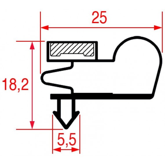 GUARNIZIONE AD INCASTRO 425x285 mm