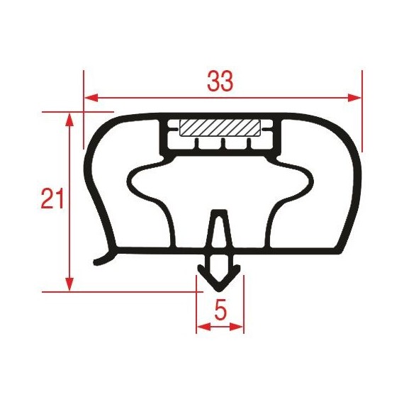 GUARNIZIONE AD INCASTRO 1565x660 mm
