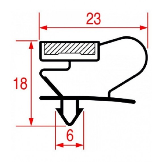 GUARNIZIONE AD INCASTRO 613x463 mm