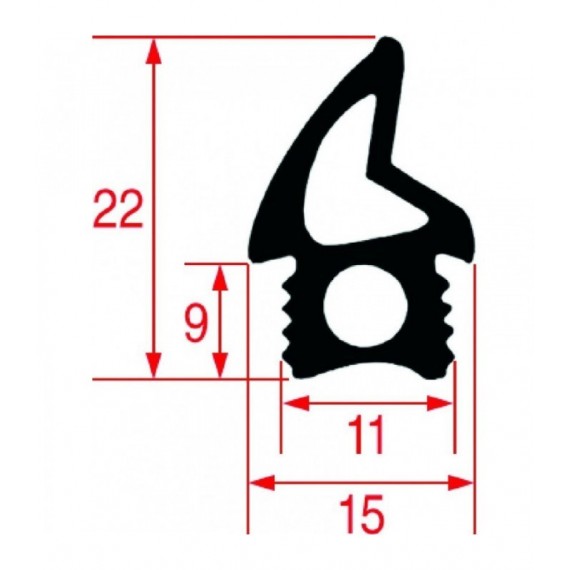 GUARNIZIONE PORTA FORNO 6400 mm