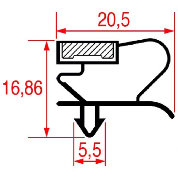 GUARNIZIONE AD INCASTRO 1005x675 mm