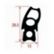 GUARNIZIONE PORTA FORNO 680x500 mm