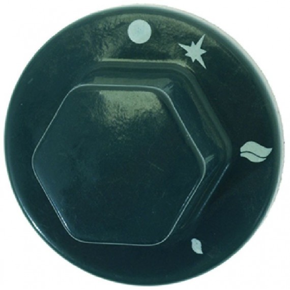 MANOPOLA NERA Diam. 55 mm SERIGRAFATA
