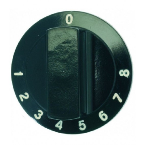 MANOPOLA NERA Diam. 50 mm 1-2-3-4-5-6-7-8