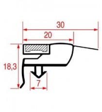 GUARNIZIONE AD INCASTRO 1699x618 mm