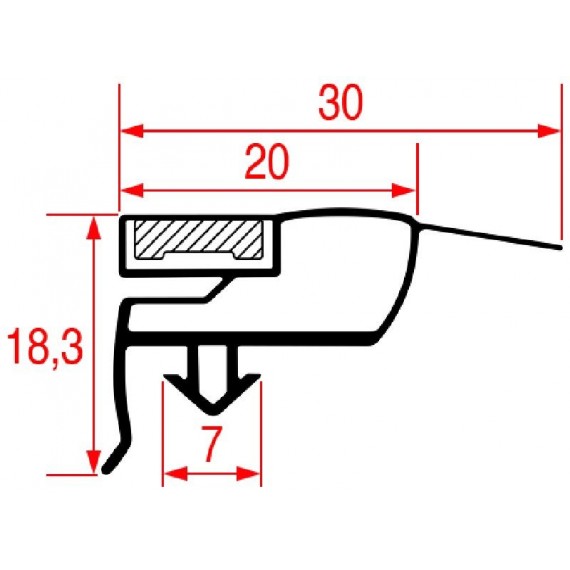 GUARNIZIONE AD INCASTRO 411x280 mm