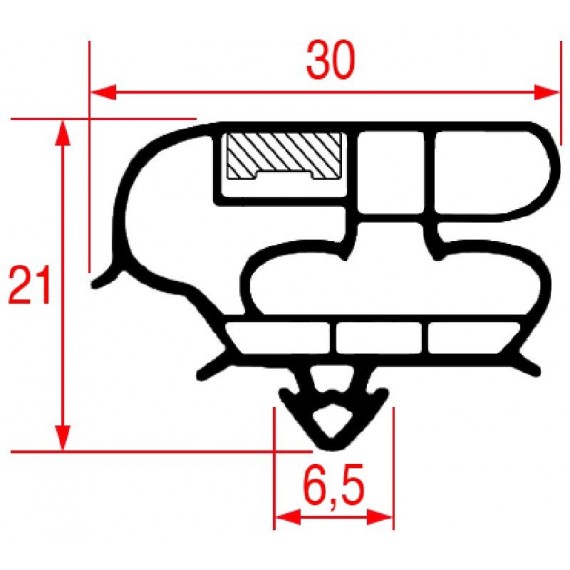 GUARNIZIONE AD INCASTRO 1590x610 mm