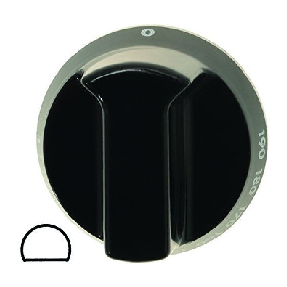 MANOPOLA NERA Diam. 52 mm 110-190C