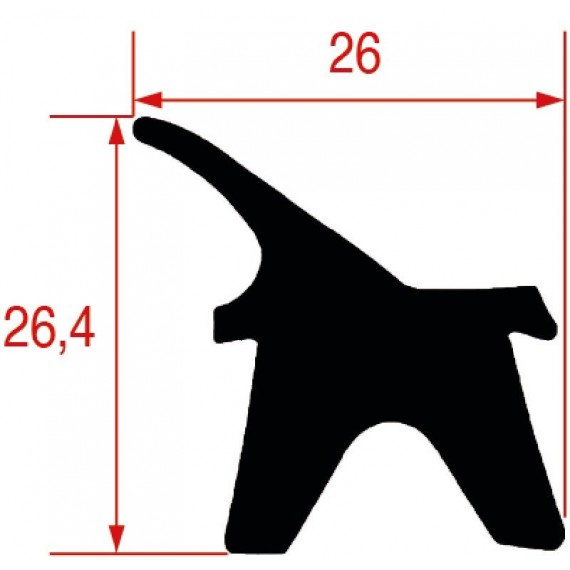 GUARNIZIONE PORTA FORNO 755x750 mm