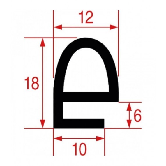 GUARNIZIONE VETRO FORNO 2000 mm