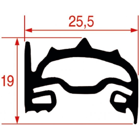 GUARNIZIONE PORTA FORNO 710x685 mm