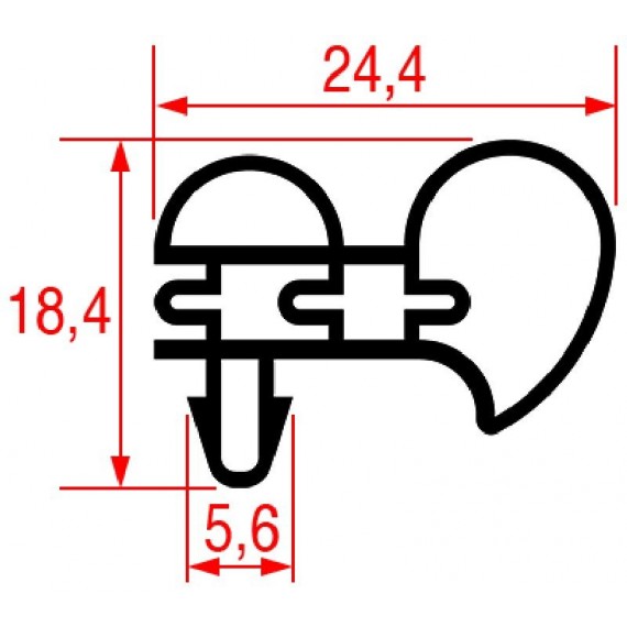 GUARNIZIONE AD INCASTRO 755x480 mm