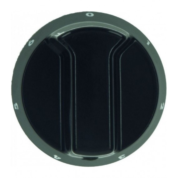 MANOPOLA NERA Diam. 52 mm 0-9