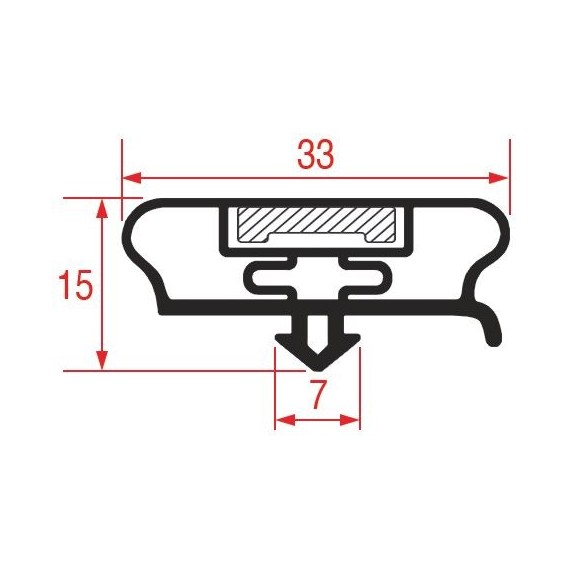 GUARNIZIONE AD INCASTRO 735x460 mm