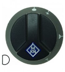 MANOPOLA NERA Diam. 66 mm SERIGRAFATA