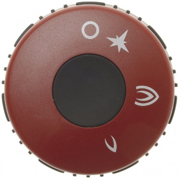 MANOPOLA NERA-ROSSA Diam. 75 mm SERIGRAFATA