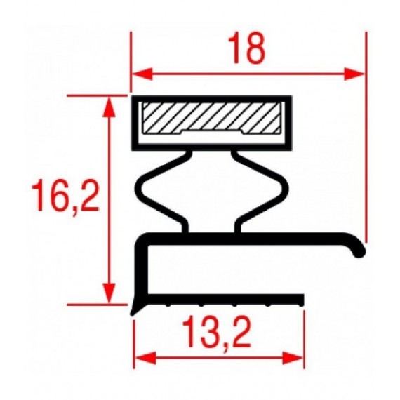 GUARNIZIONE MEZZO BORDO 420x225 mm