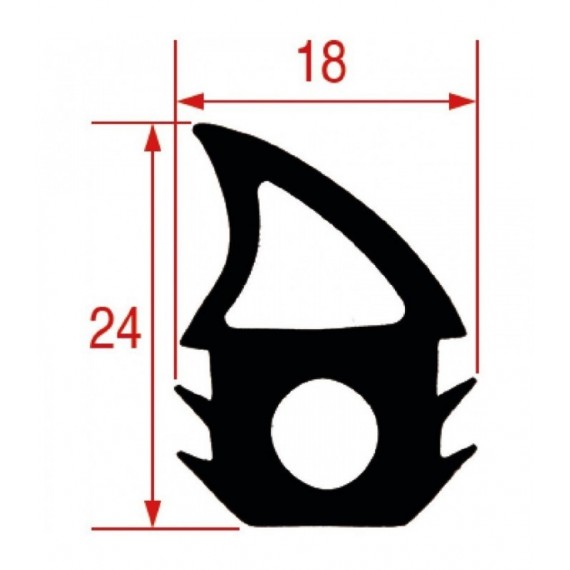 GUARNIZIONE PORTA FORNO 5300 mm